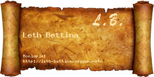 Leth Bettina névjegykártya